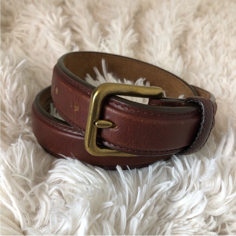 Brown Belt Bag in Genuine Leather with Classic Design